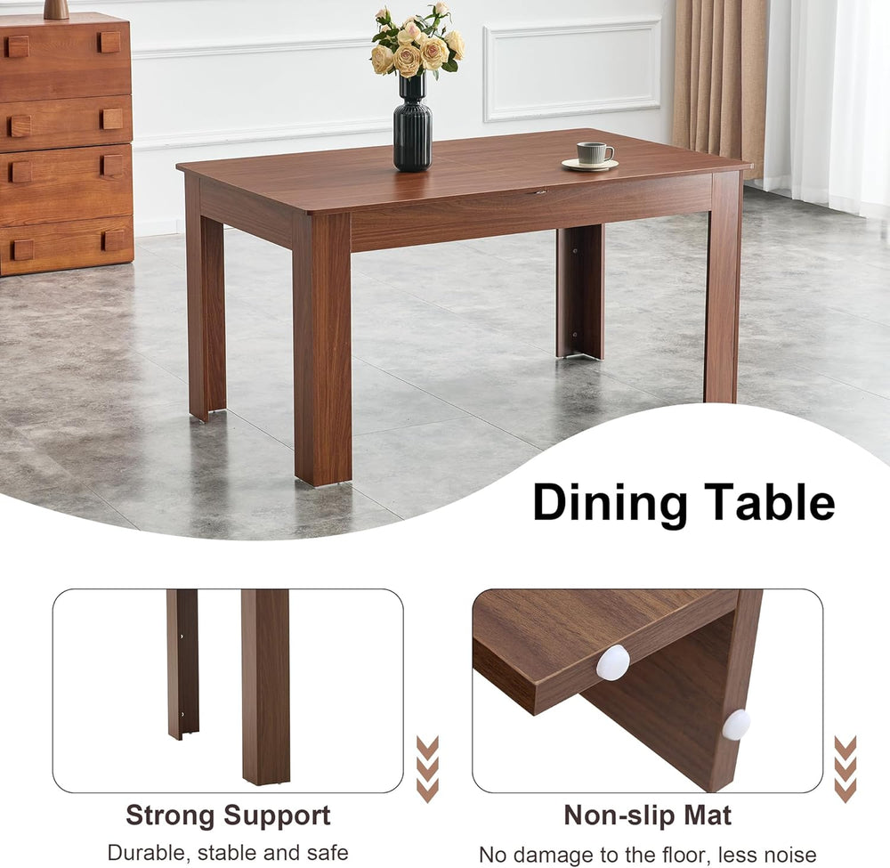 Extendable Dining Table for 4-10 People｜59-87 Inch Rectangular Kitchen & ...