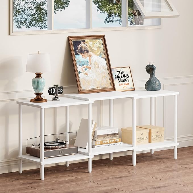 TV Stand, Entertainment Center, Industrial TV Media Console Table with Open S...