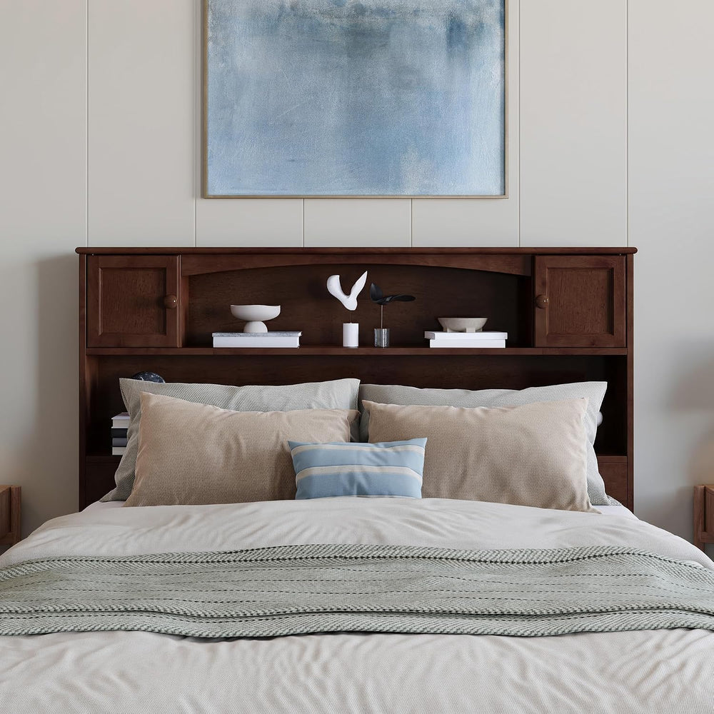 AFI, Newport Full Bookcase Headboard, Walnut