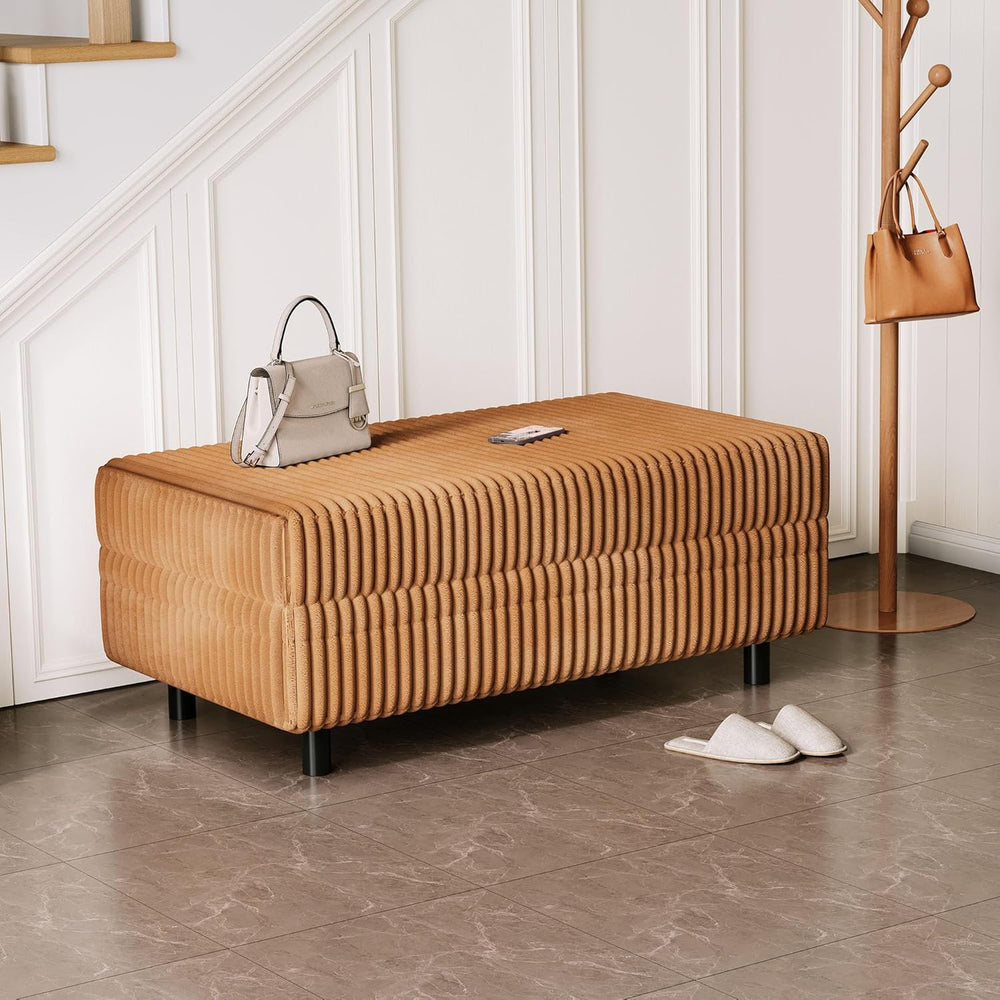 LINSY HOME Sectional Sleeper Sofa Storage Ottoman Bench, Convertible Coffee T...