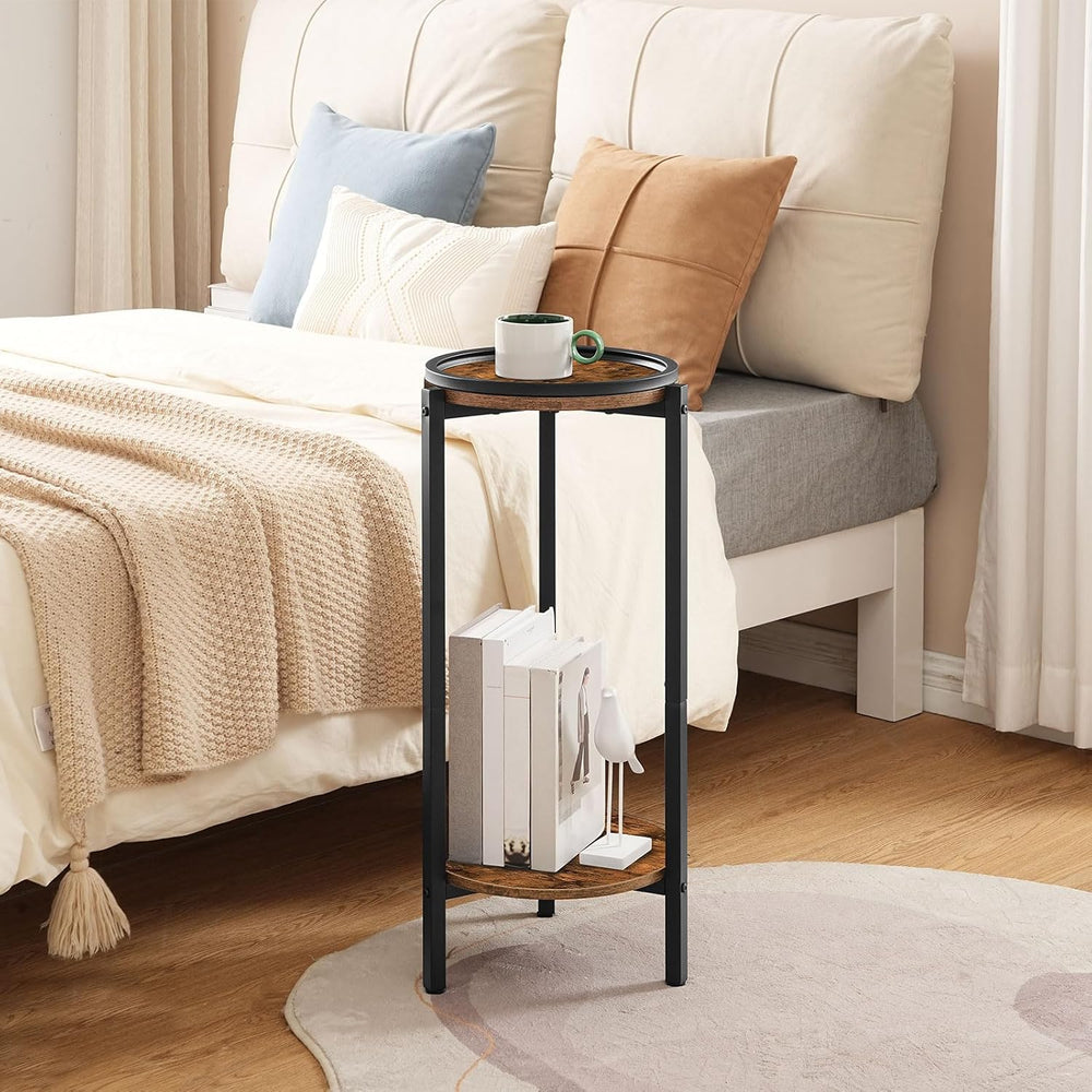 HOOBRO Small Round Side Table, 5 x 7 ft Area Rugs Washable, 28.7" H Tall...