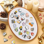Yalikop Pin Display Board Fabric Enamel Pin Boards Wall Hanging Brooch Earrings Necklace Jewelry Holder Organizer Display Storage Back to School Gift for Home Summer Holiday(White,11.4" X 8.6",1)