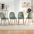 Velvet Dining Chairs Set of 4 - Modern Seating with Metal Legs for Living, Bedroom,Dining Room - Green Chairs for Dining Room, Chair Set for 4
