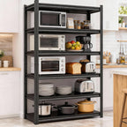 Garage Storage Shelves,5 Tier Shelving Unit, 40 inch Wide, 18” Deep, 78” Tall Organizer Metal Shelf for Basement/Laundry/Pantry Heavy Duty, Adjustable,Easy to Install (6Tier-35.4"Wx17.7"Dx77.2"H)