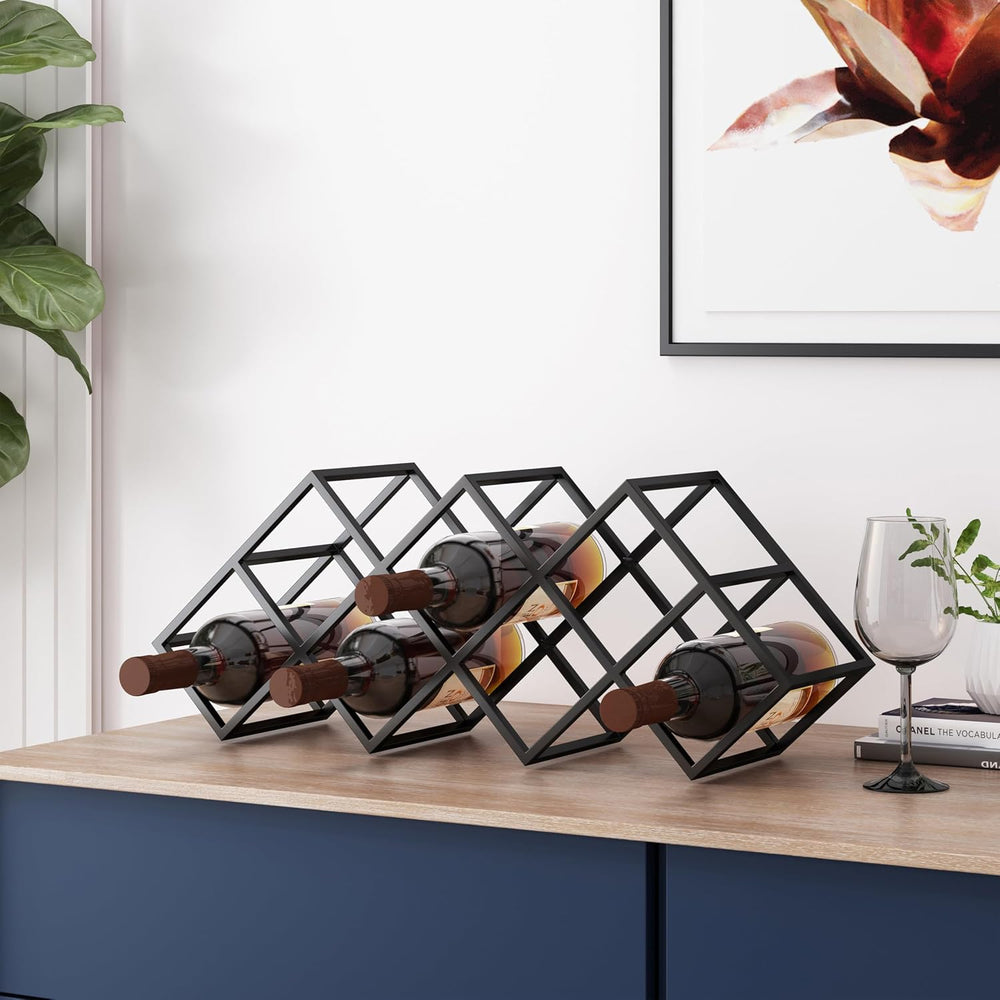 Wine Rack Freestanding Floor Countertop Wine Racks Storage Bottle Hold | Vers...