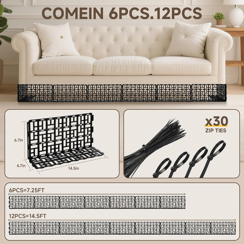 Under Couch Blocker for Bed,Under Bed Blocker for Pets,Under Sofa Furniture B...