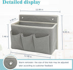 2-Pack Wall Hanging Organizer Bag/Hanging Baskets with Large Mesh Compartment & 3 Pockets，Over the Door Organizer Space Saving Storage for Bedroom,RV Camper, Closet (Gray -2 Pack)