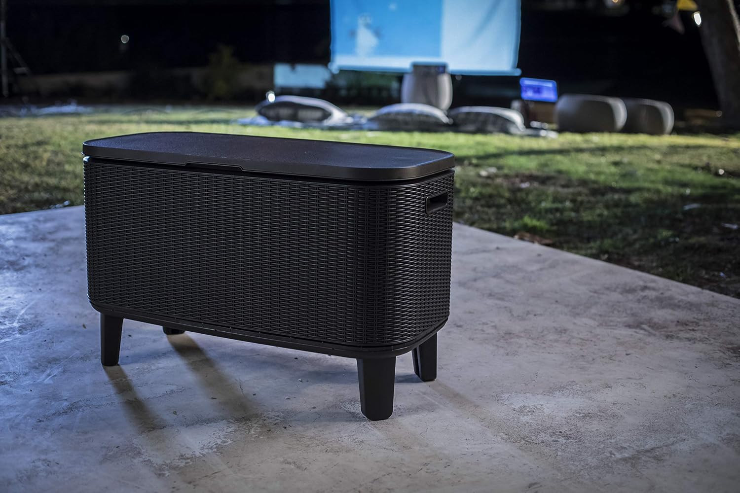 Keter Bevy BAR Cocktail Table, Polypropylene, Anthracite Grey