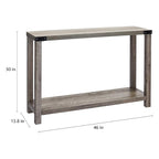 ROCKPOINT Furniture Barn Style Farmhouse Rectangle Accent Entryway Table, Grey Wash
