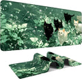 Large Mouse Pad, Cute Cat Gaming Mouse Pad Desk Mat, Non-Slip Base Extended Keyboard Mat, Thick 3mm Smooth Surface Mousepad for Office & Home, 35.5 x 15.8 Inch
