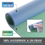 K KNODEL Large Office Leather Desk Mat, Mouse and Keyboard Pad, Computer and Laptop Mat, Desktop Protector and Cover, Writing Pad and Blotter (31.5"x15.7", Lake Blue)