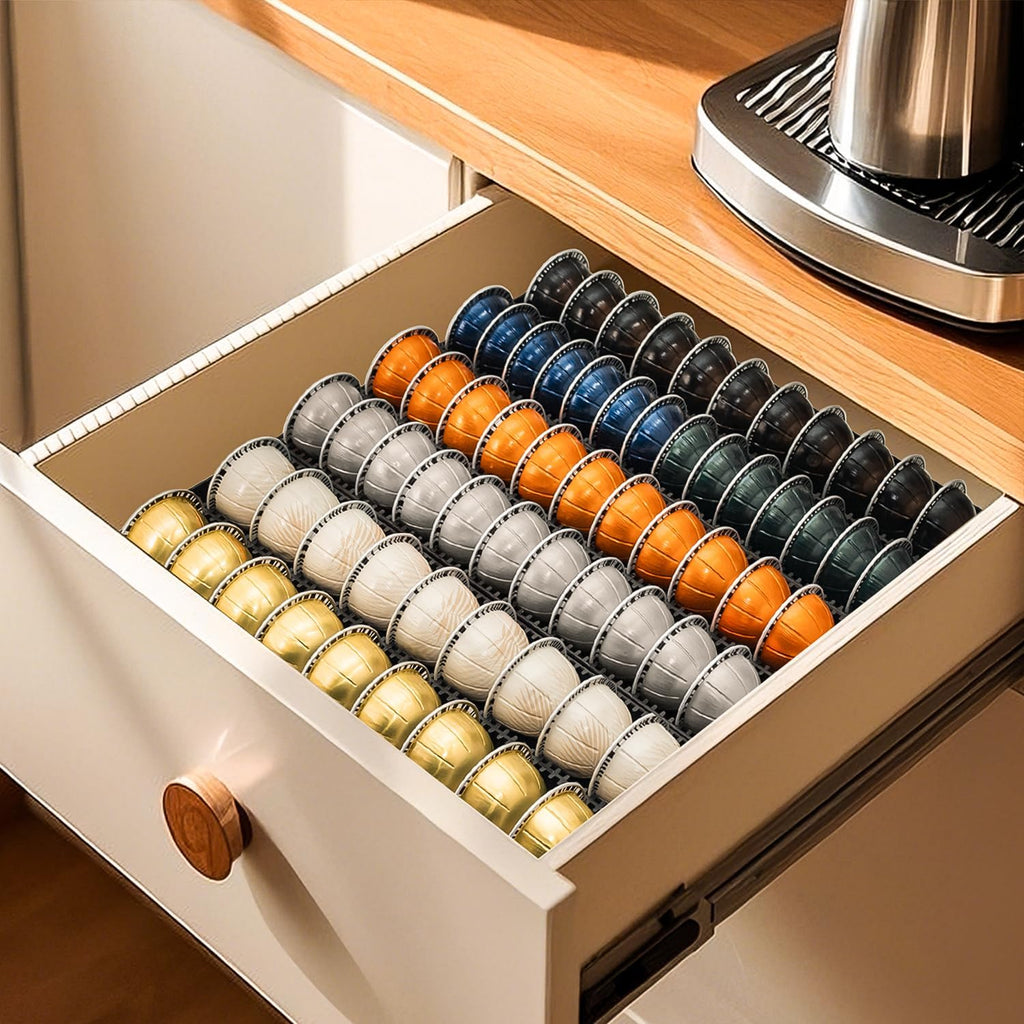 Coffee Pod Storage Holder Drawer Insert for Counter Compatible with Nespresso Vertuoline Capsules, Nespresso Pod Holder for Nespresso Vertuo for Home, Office, Coffee Station (3 Packs)