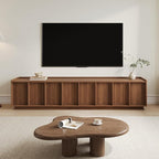 Mid Century Modern TV Stand with Storage,78.74" Wood TV Console Entertainment Center for Living Room,Walnut Media Console TV Cabinet Rectangular
