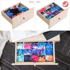 45 Pack Drawer Dividers, Plastic Adjustable Drawer Storage Organizer for Tidying Clutter Socks, Underwear, Makeup, Kitchen, Dresser White