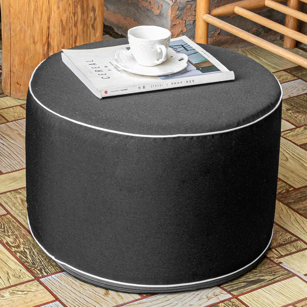 Outdoor Ottomans for Patio Pouf Waterproof Fade-Resistant Ottoman Foot Rest f...