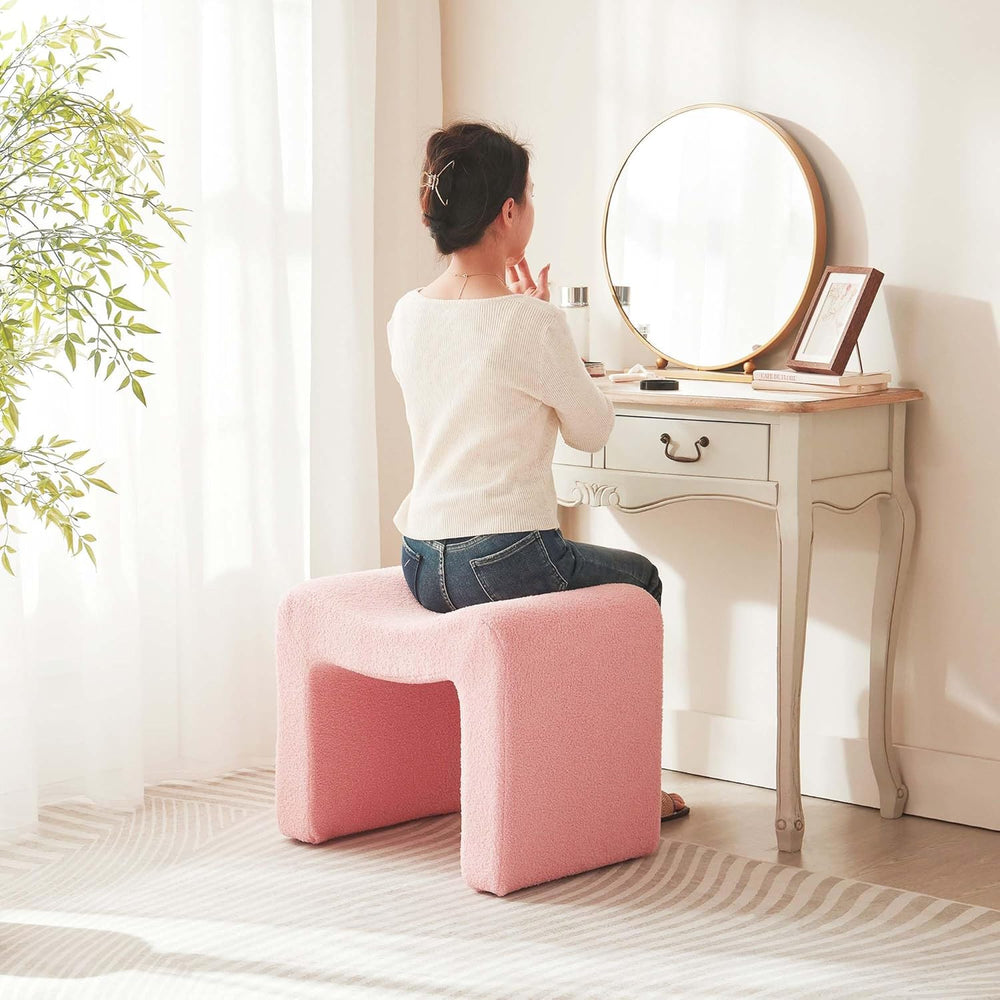 Vanity Stool Foot Rest Small Footstool Ottoman Chair Seating Backless Modern ...