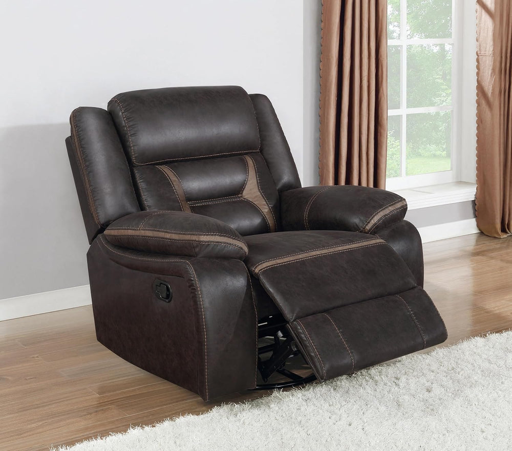 Coaster Home Furnishings - Greer - Leatherette Upholstered Swivel Glider Recl...