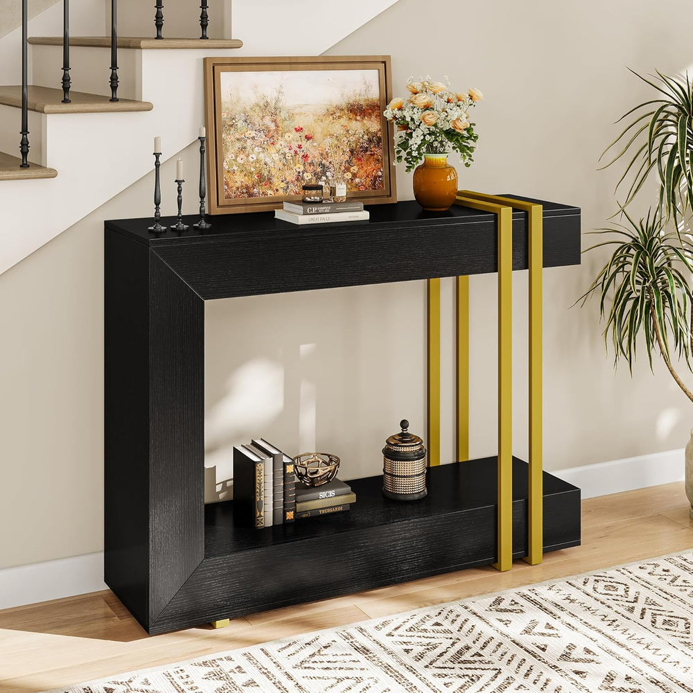 Einhomn 42.5" Console Table Behind Couch, 2-Tier Narrow Entryway Table w...