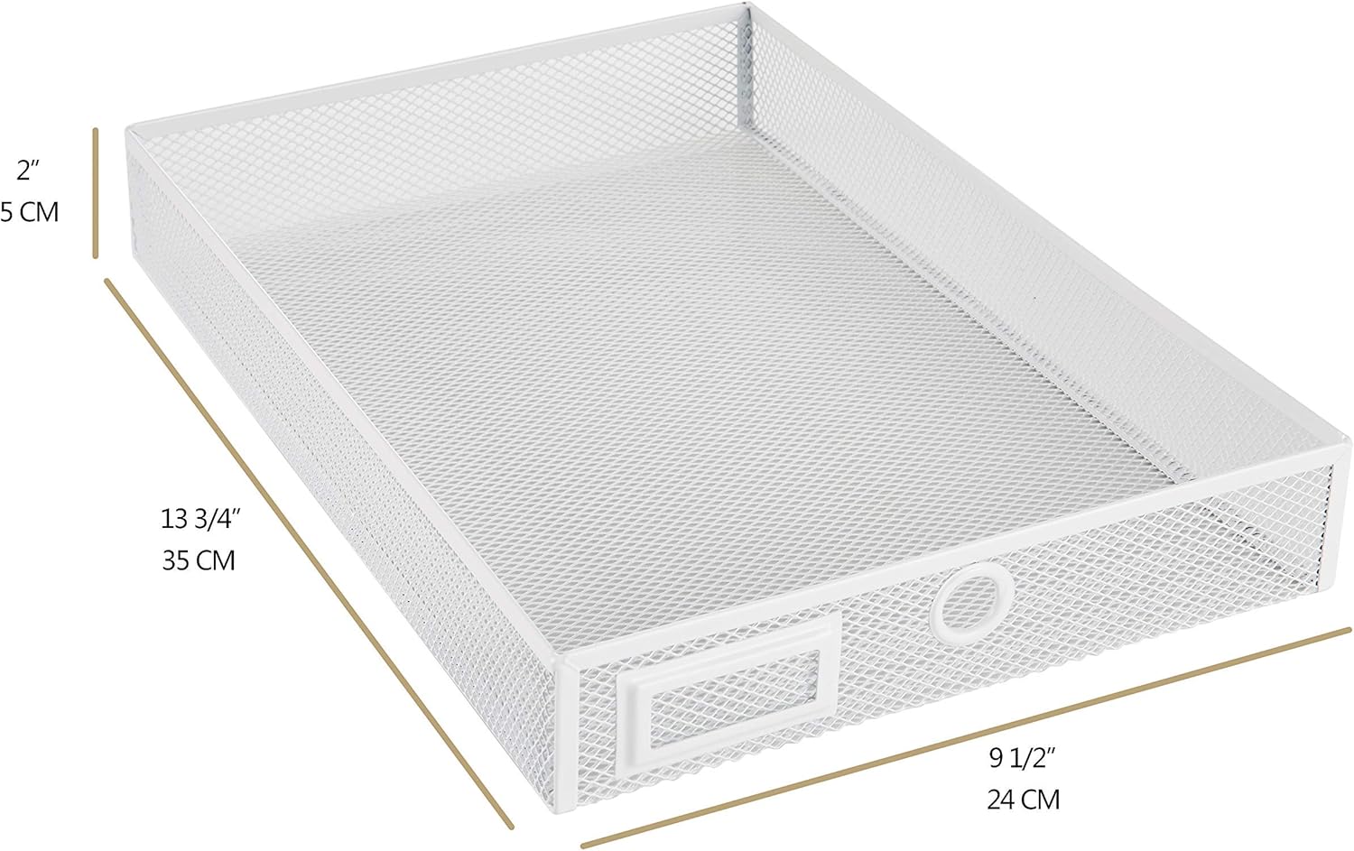 Annova Desk Organizer Wire Mesh 3 Tier Sliding Drawers Paper Sorter/Multifunctional/Premium Solid Construction for Letters, Documents, Mail, Files, Paper, Kids' Art Supplies (White)