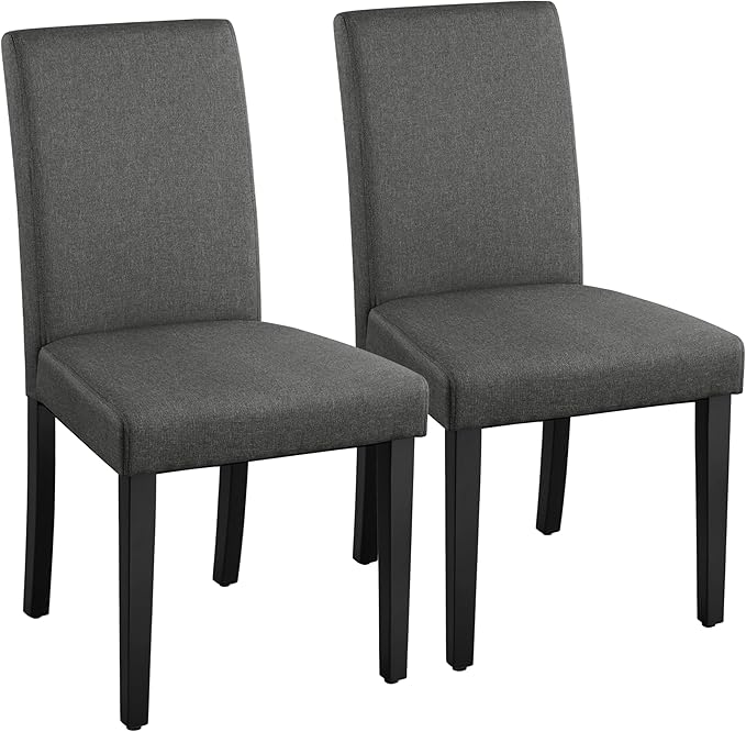 Yaheetech Dining Chairs Set of 2 Fabric Upholstered Parson Kitchen Chairs wit...