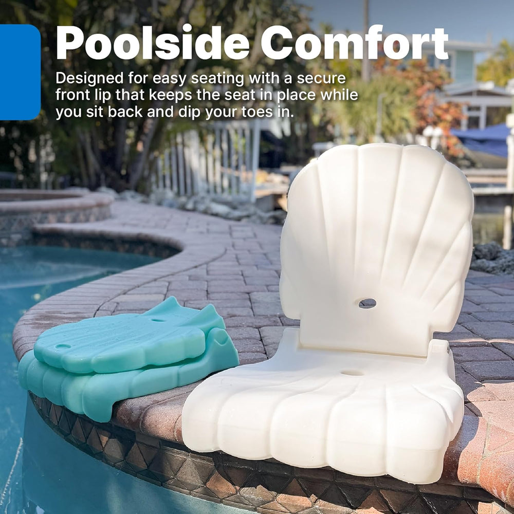 Step2 Seashell Flip Seat 2 Pack, Adult Portable Outdoor Chairs for Poolside, ...
