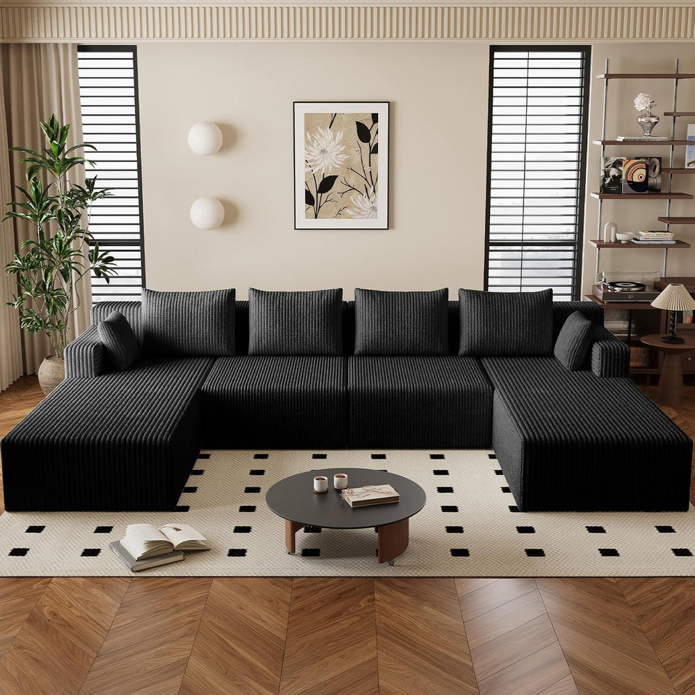 142"U Shape Sectional Couch,Oversized Couches for Living Room | Modern C...