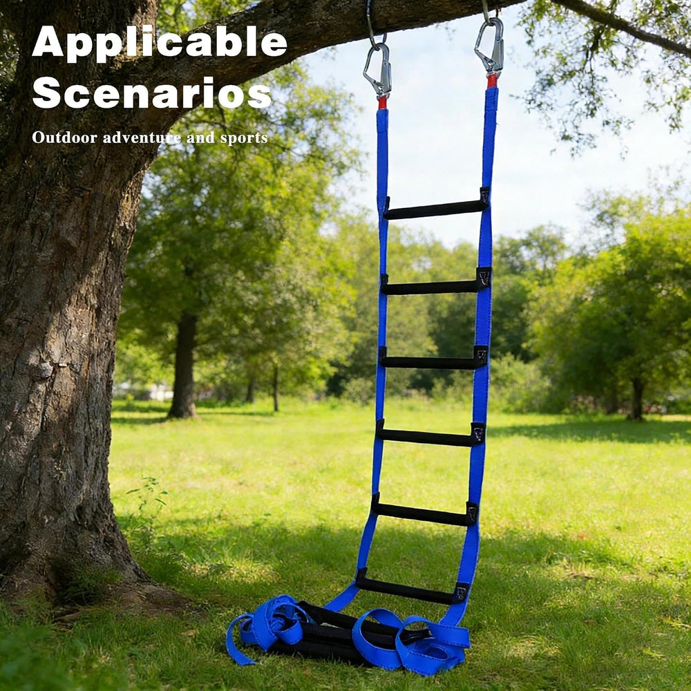 16 Feet Fire Escape Ladder Portable Household Ladder for 2-3 Story Homes Reus...