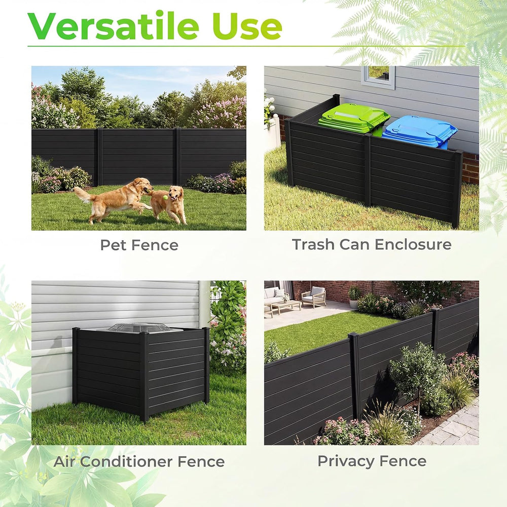 GIANTEX No-Dig Air Conditioner Fence, 3 Panels, 48''W x 36''H...