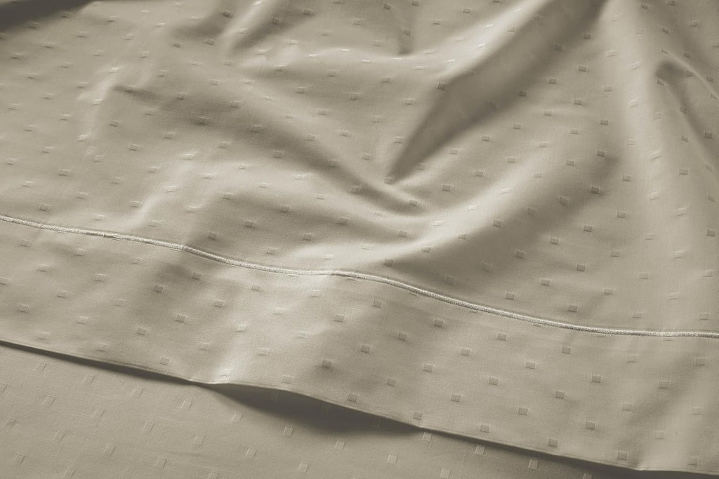 LANE LINEN Pillows Queen Size Set of 2, Soft 100% Egyptian Cotton, Cool & Smooth 1000 Thread Count Pillow Cases - Swiss Dot - Linen