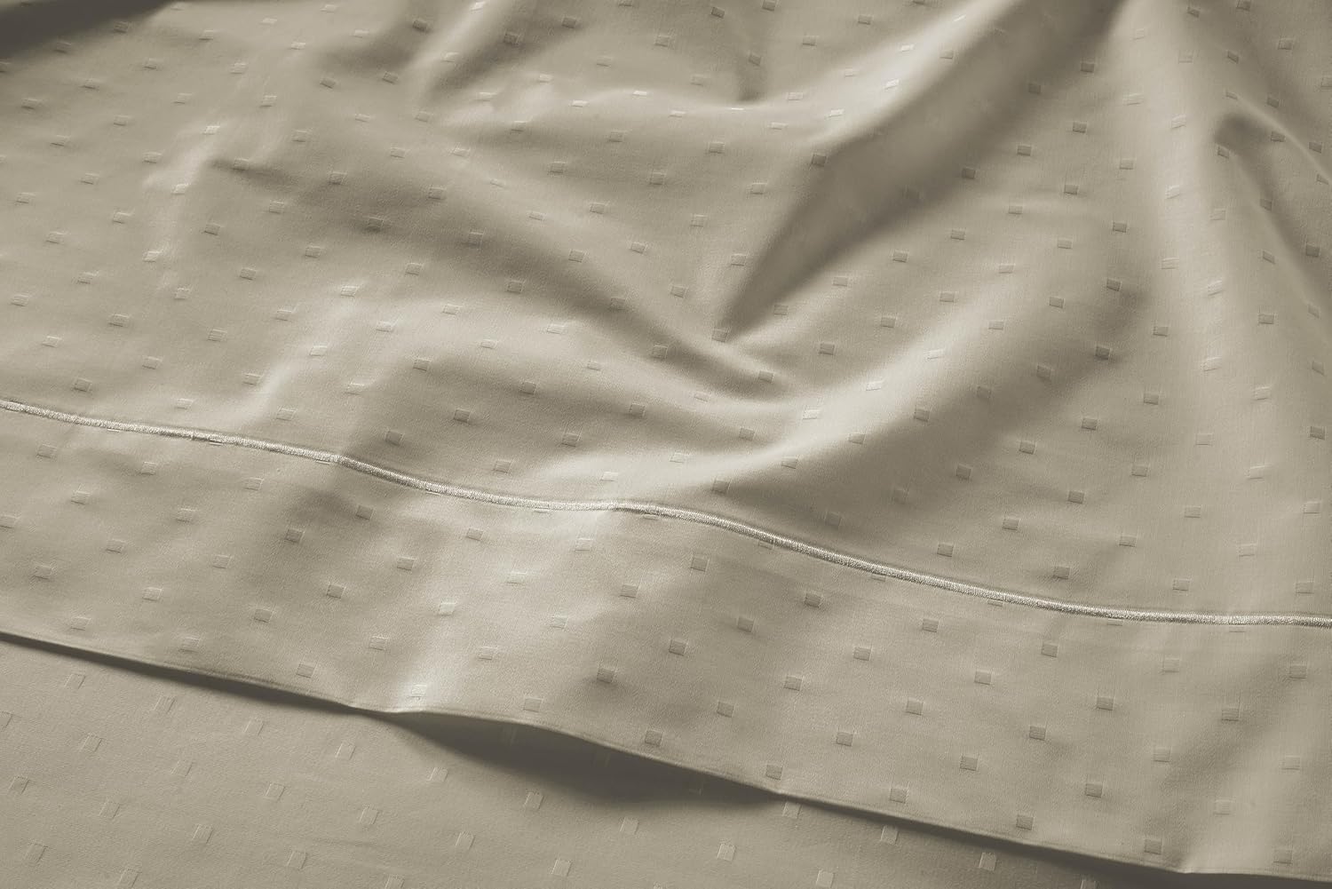 LANE LINEN Pillows Queen Size Set of 2, Soft 100% Egyptian Cotton, Cool & Smooth 1000 Thread Count Pillow Cases - Swiss Dot - Linen