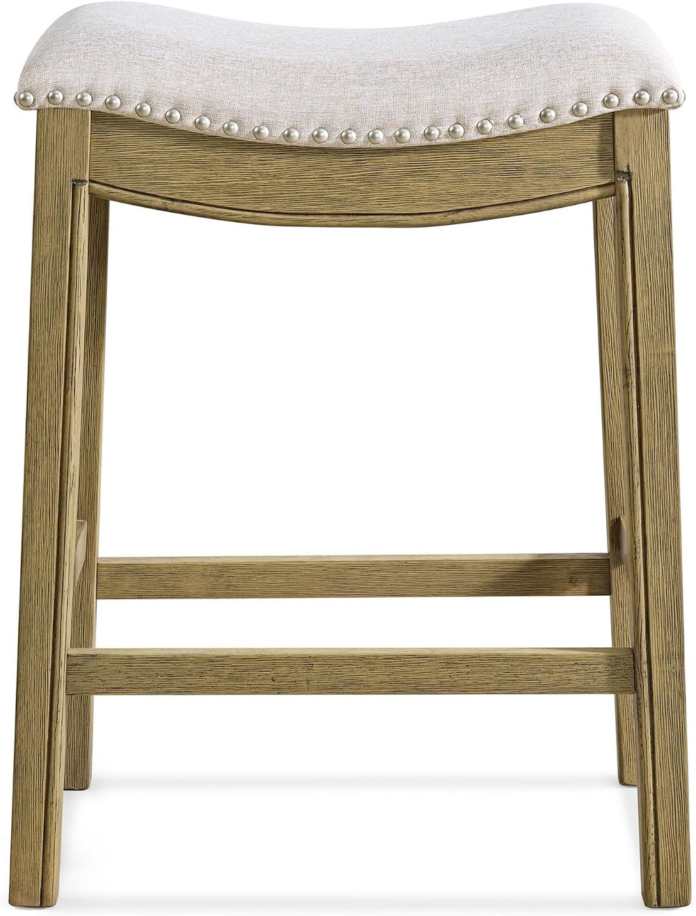 ROME + OAK Set of 2 Parker 26" Counter Stool, Backless Saddle Kitchen Ba...