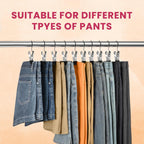 50 Pack Pants Hangers with Clip,Legging Organizer for Closet Hanging, Space Saving Yoga Pants Hangers Clip Hangers Closet Organization,Closet Organizers and Storage for Jeans,Shorts,Skirts,Hats
