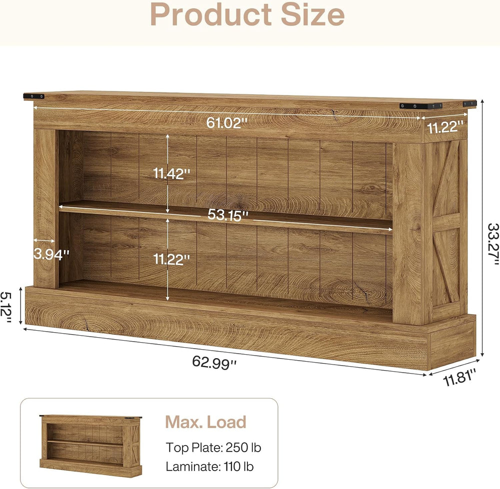 Tribesigns 63-Inch Long Console Table for Entryway, Narrow Long Entry Table w...