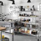 14" Deep x 54" Wide x 64" Height Wire Shelving Kit | 5-Tier | NSF Commercial Storage Rack Unit
