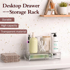 Acrylic Desk Organizer 12 "x 6.7" x 4", Clear Desktop Drawer Tabletop Storage Organization for Office Home Makeup Skincare Jewelry