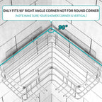 Yazoni Corner Shower Caddy, Adhesive Shower Shelves No Drilling [2-Pack], Rustproof Stainless Steel Bathroom Shower Organizer with 8 Hooks
