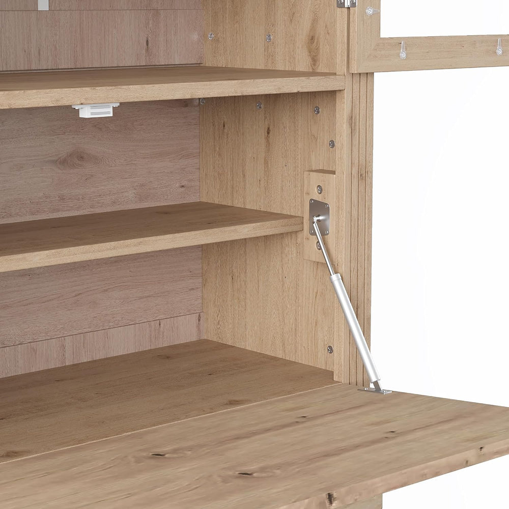 Merax 78" Pantry Cabinet with Charging Station, Farmhouse Kitchen Pantry...