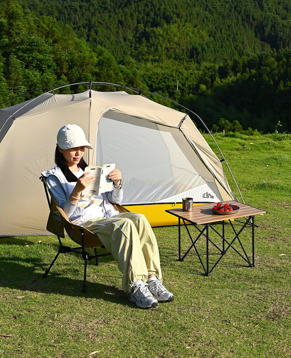 iClimb Ultralight Compact Camping Folding Table (Reinforced Nature - S)