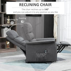 HOMCOM Power Lift Recliner Chair for Elderly, Easy Assembly, Fabric Lift Chair for Adults, Recliner Sofa with Remote Control, Side Pockets for Living Room, Gray
