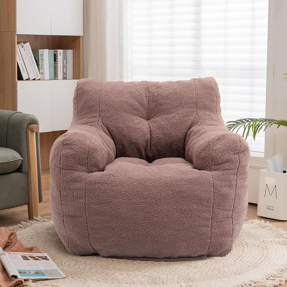 Recaceik Bean Bag Chairs, Tufted Soft Stuffed Bean Bag Chair with Filler, Flu...