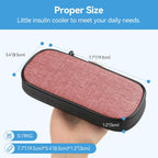 Insulin Cooler Travel Case Diabetic Medication Insulated Cool Organizer with 2 Reusable Ice Packs for Insulin Pen and Other Diabetic Supplies, for the Daily Life and Trip(Pink)