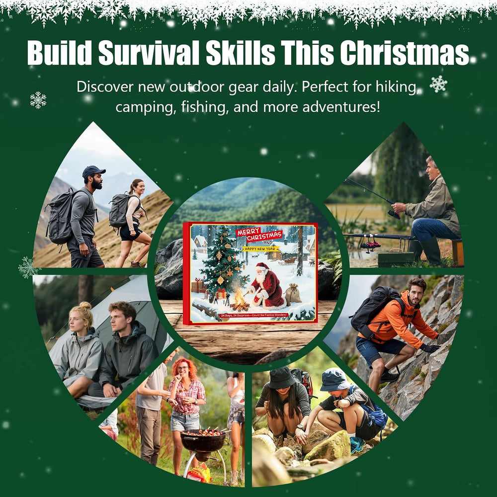 Survival Advent Calendar 2026 for Men & Teens, 24 Days Christmas Countdown