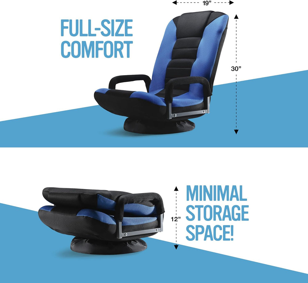 Maple99 Swivel Floor Gaming Chair - Video Lounger Enjoy 6 Different Positions...