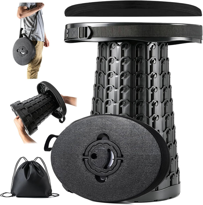3XL Collapsible Stool, 1200 lb, Portable Folding Camping Stool