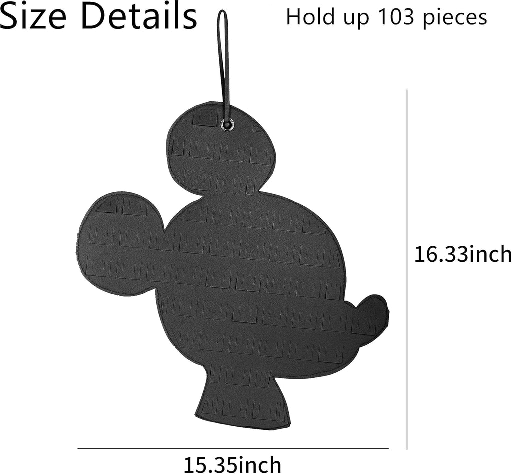 Hanging Brooch Pin Organizer Enamel Pin Display Cute Cartoon Shape Brooch Pin Display Storage Holder for Brooch Pin(Without Accessories ) (black-mouse)
