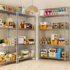 Storage Shelves Heavy Duty, 36" L x 14" W x 54" H Garage Wire Shelving Unit Loads 1400LBS, 4-Tier Adjustable Metal Industrial Utility Shelf Rack for Kitchen, Laundry Room, Pantry, Warehouse, Basement