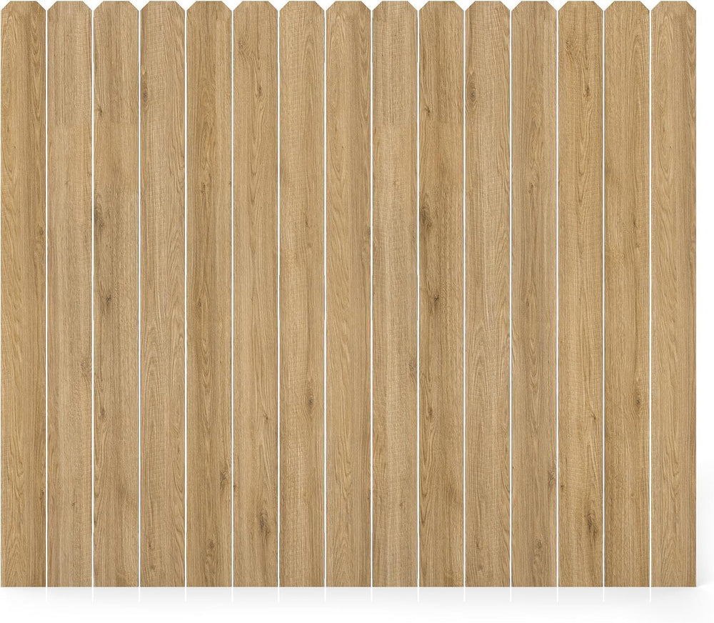 JAXPETY 6ft Dog-Ear Fence Picket 5.9 x 0.5in Fir Wood Fence Boards 15-Pack