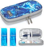 YOUSHARES Insulin Cooler Travel Case - Portable Refrigerated Medicine Case for Insulin Pen, Medication and Diabetic Supplies with 2 TSA Approved Ice Pack