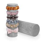 2 Pcs Vertical Headband Holder Organizer Soft Velvet Hairband Dislay Stand Head Band Holders for Girls, Gray