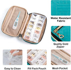 BAGSFY Pill Organizer Case 2 Times a Day- Weekly Medicine Organizer Travel Pill Box with Removable 7 Day Medicine Case Container for Fish Oil, Vitamin, Supplement